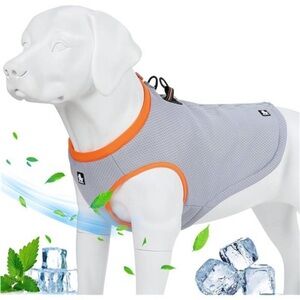 Dog Cooling Vest - Gray and Orange